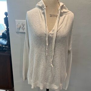 White + Warren Cream Knit Sweater Size S